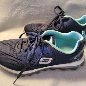 SKECHERS Air-Cooled Memory Foam Womens 6.5 Navy Blue Shoes Sneakers